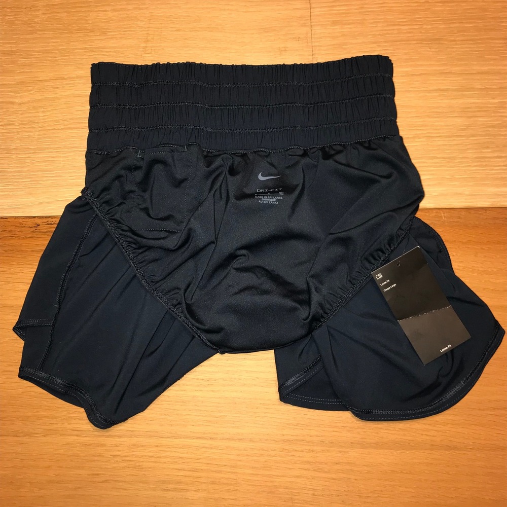 Nike Dri-FIT One High-Rise 3" Brief-Lined Shorts Navy Blue DX6642-478 Womens S - Picture 13 of 16